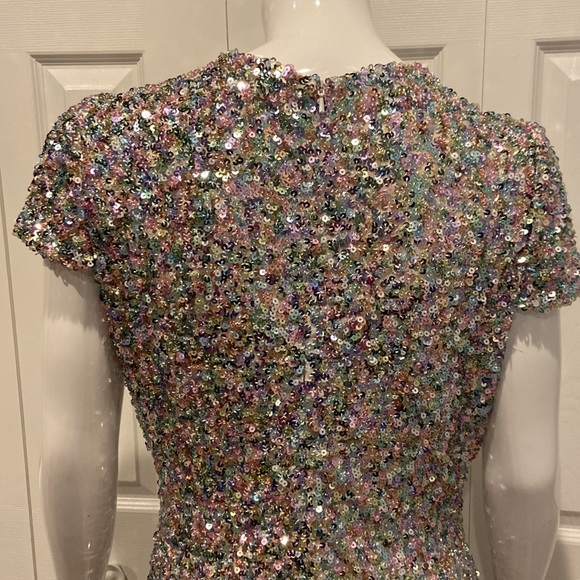 NWOT Ieena for Mac Duggal sequin shift dress - Picture 7 of 10